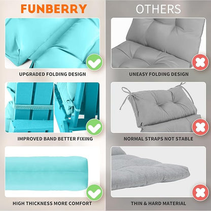 FUNBERRY Adirondack Chair Cushion, Thicken Comfy Cushions - Image 2