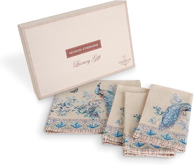 Maison d' Hermine Napkins 100% Combed Cotton Premium Set of 4 Decorative Cloth by MaisondHermine