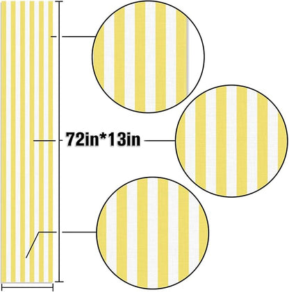 Yellow and White Cabana Striped Table Runner Birthday Party Decoration Baby - Image 3