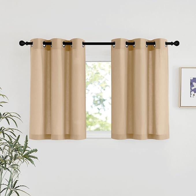 NICETOWN Linen 36 inch Curtains by NICETOWN