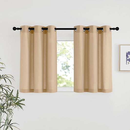 NICETOWN Linen 36 inch Curtains by NICETOWN