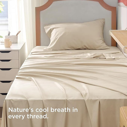 Bedsure Cooling Sheets Twin XL, Rayon Derived from Bamboo, Breathable & Soft - Image 3