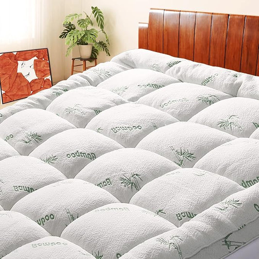 Mattress Topper California King Size, Cooling Extra Thick Breathable Viscose by SakuraHome