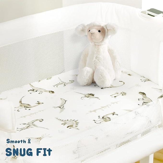 Ultra Soft Stretchy Jersey Knit Fitted Bassinet Sheets 3 Pack, Universal Fitted - Image 3