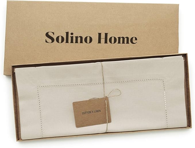 Solino Home Linen Hemstitch Table Runner 48 Inches - Image 5