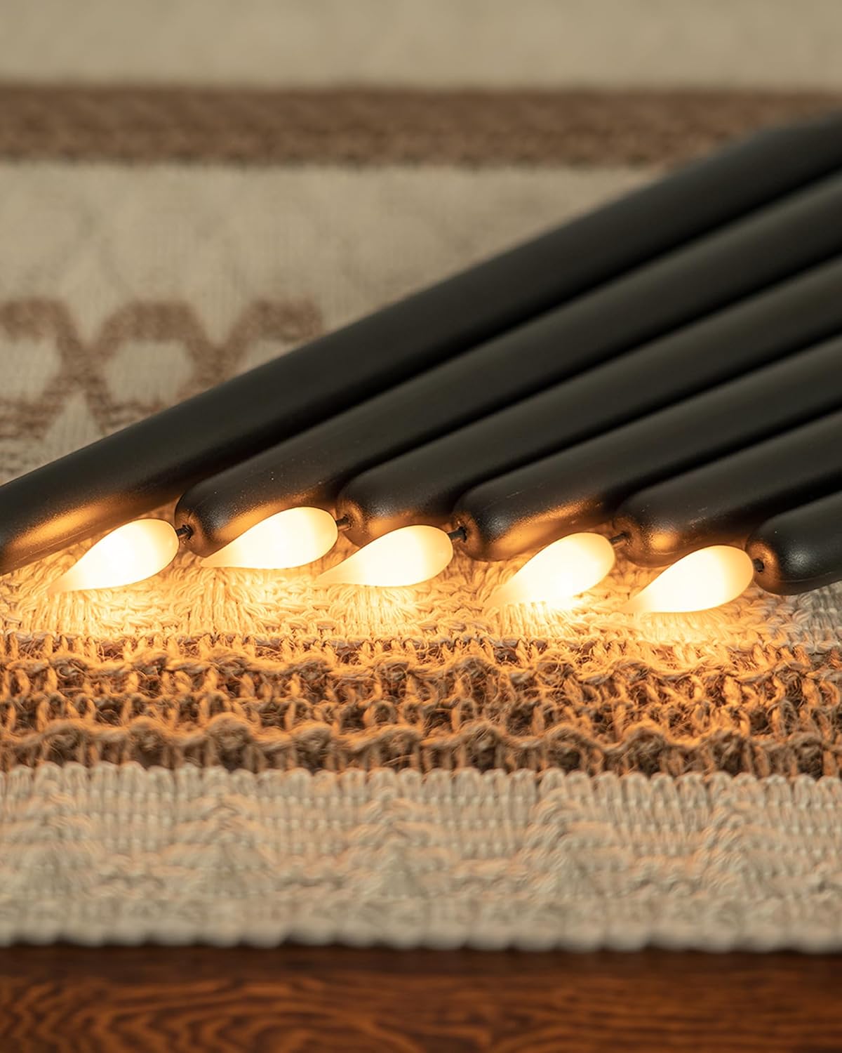 Homemory 12 Pcs Black Flameless Taper Candles Flickering, NO Remote, 11 Inches Taper Candles Battery Operated, Realistic Electric LED Candlesticks Made of Plastic for Halloween Party Home Decor