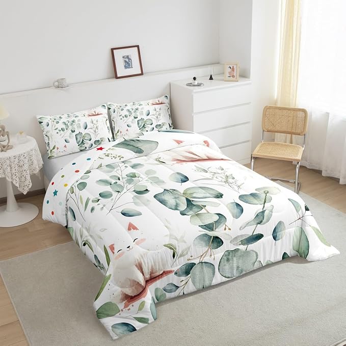 Erosebridal Kawaii Cat Queen Size Comforter Set - Image 5