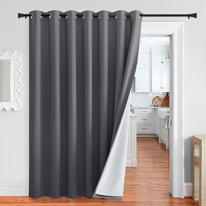 NICETOWN Grey Filter Mountain Fires, Sandstorms, Smog Curtain Panel, 100% by NICETOWN
