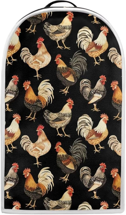 Chicken Rooster Print Blender Dust Cover, Stand Mixer or Coffee Maker Appliance - Image 2