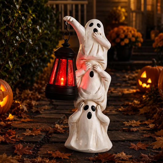 Halloween Decoration Ghosts Solar Statue Outdoor