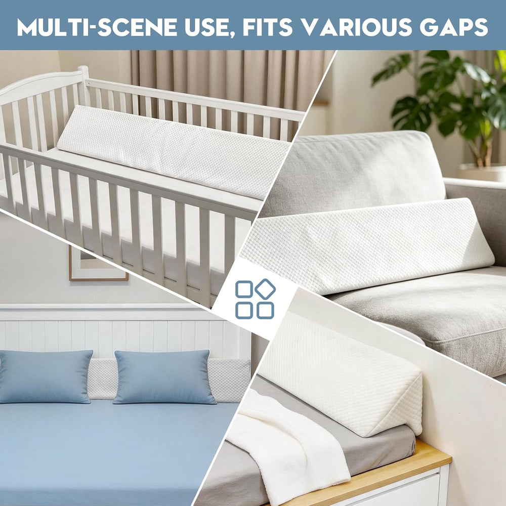 Queen Size Wedge Pillow for Headboard, Mattress Wedge Bed Gap Filler with Hig...