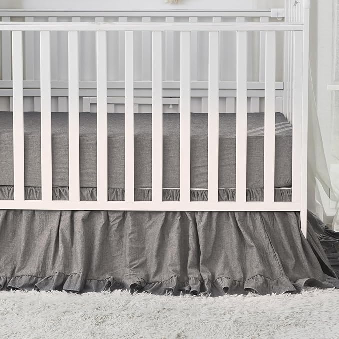 Brandream Boho Bohemian Boy Girl Baby Nursery Crib Bed Skirt Dust Ruffle - Image 4