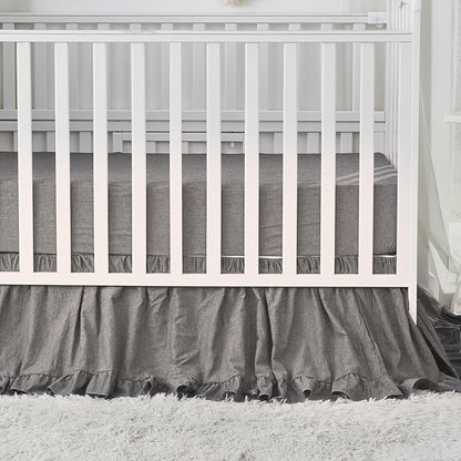 Brandream Boho Bohemian Boy Girl Baby Nursery Crib Bed Skirt Dust Ruffle - Image 4