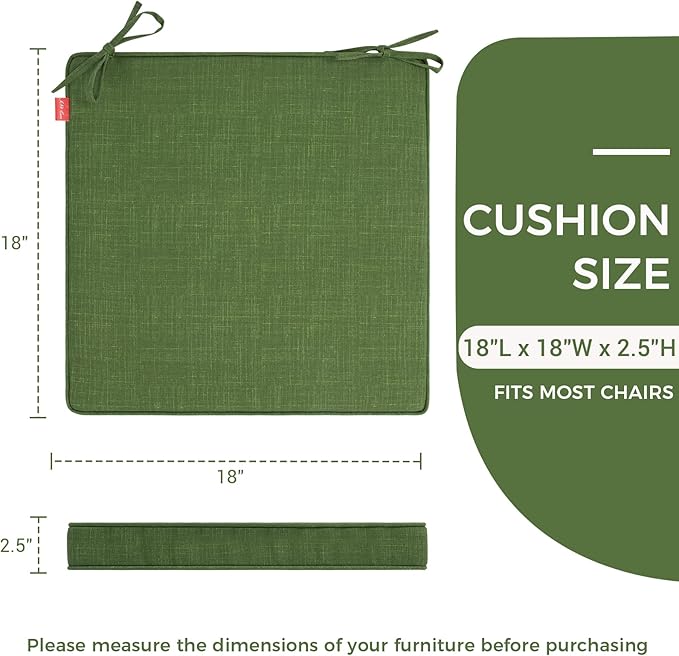 Patio Chair Cushion 18"x18"x2.5" - Image 2