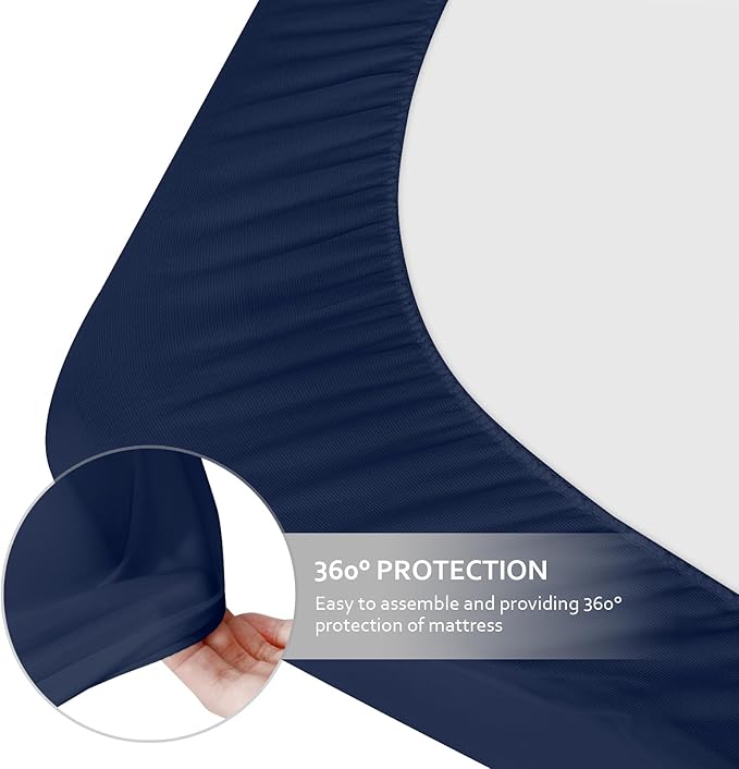Cot Sheet 31" x 75", Cot Fitted Sheet Ultra Soft and Breathable Snug Fit - Image 4