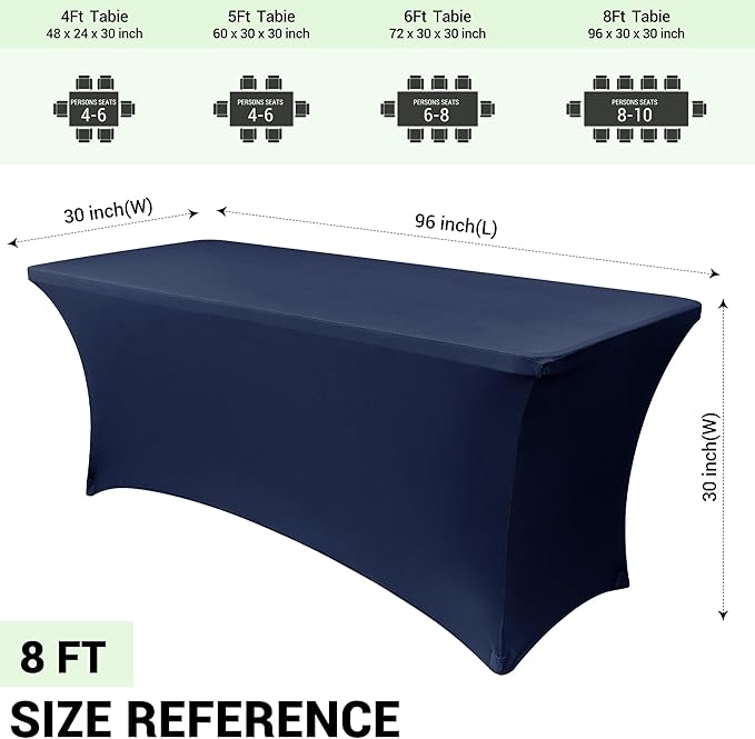 Obstal 8Ft Stretch Spandex Table Cover - Image 4