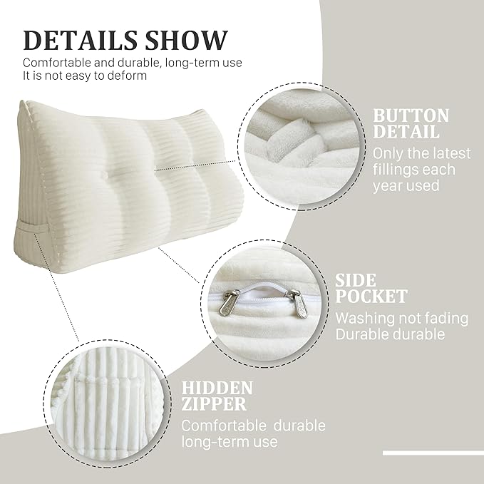 10 lbs Thickened Headboard Pillow Wedge Pillow Headboard Reading Pillow Bed - Image 3