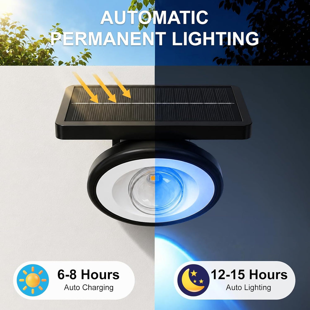 Solar Spot Lights Outdoor Waterproof,10Modes RGB Halloween Spotlights 4Pack