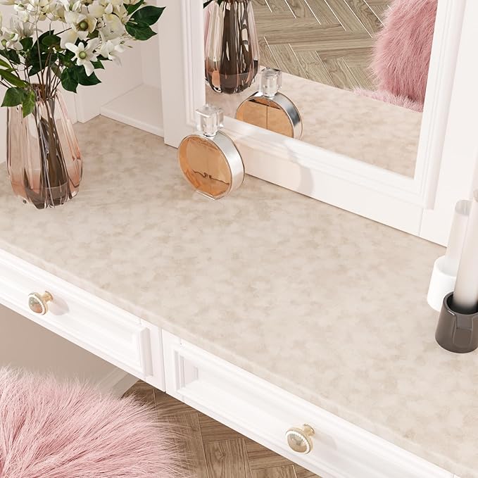 Beige Felt Drawer Liner Self Adhesive Velvet Flocking Liner Roll - Image 3