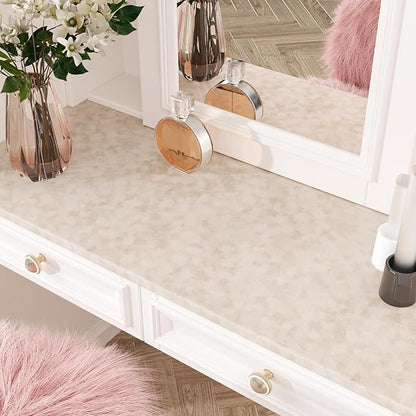 Beige Felt Drawer Liner Self Adhesive Velvet Flocking Liner Roll - Image 3