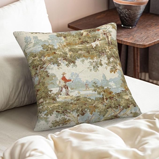 Farmhouse Rustic Vintage Throw Pillow Covers 18x18 Inch Set of 2 Country Home - Image 2