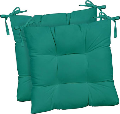 RSH DECOR: Outdoor Tufted Seat Cushions Set of 2 | 17" x 17" | All-Weather Spun by RSHDECOR