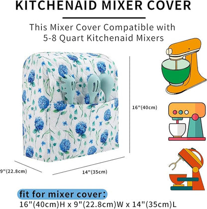 Stand Mixer Cover, Hydrangea Kitchen Mixer Cover Compatible - Image 2