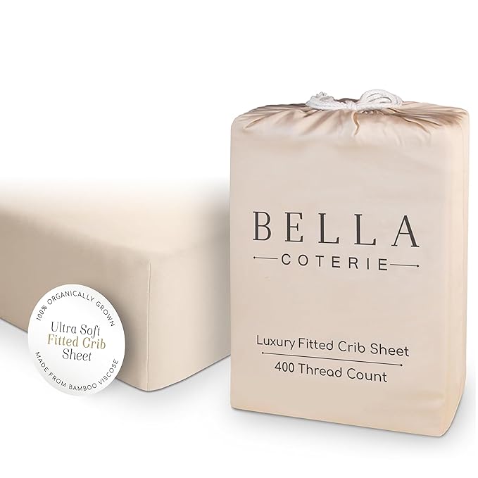 Bella Coterie Luxury Bamboo Viscose Crib Sheet | Organically Grown | Ultra Soft by BC