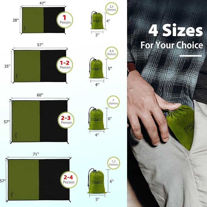 Frelaxy Pocket Picnic Blanket, Waterproof Sandproof Beach Mat, Compact Camping - Image 2