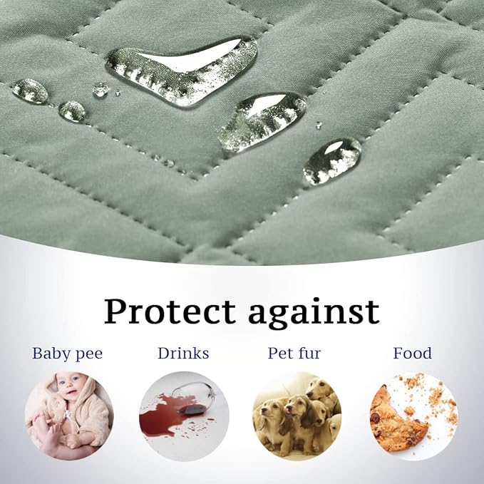 H.VERSAILTEX Reversible Loveseat Cover Furniture Protector Anti-Slip Water - Image 3