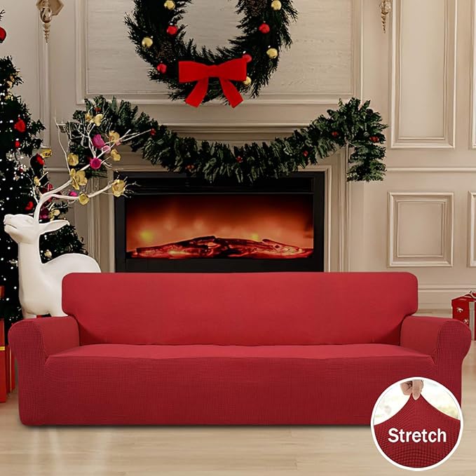 Easy-Going Stretch 4 Seater Sofa Slipcover 1-Piece Sofa Cover Furniture - Image 2