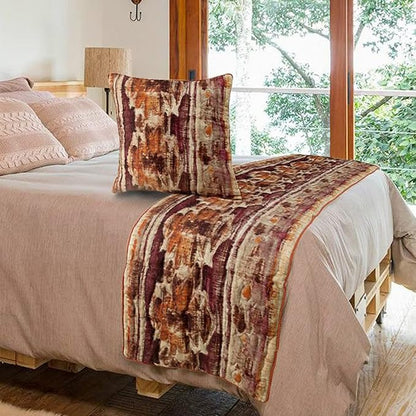 The HomeCentric King Queen Twin Pink & Orange Designer Queen 74"x18" Bed Runner - Image 5