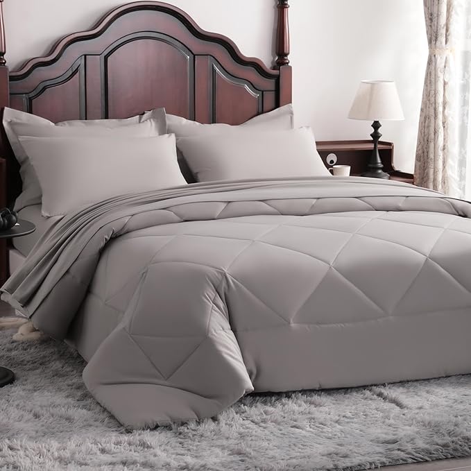 NTBAY King Comforter Set with Sheets, 7 Pieces Soft and Breathable King Bedding - Image 9