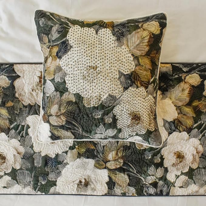 The HomeCentric King/Queen/Twin Gray & Brown Designer CA King 86"x18" Bed Runner - Image 3