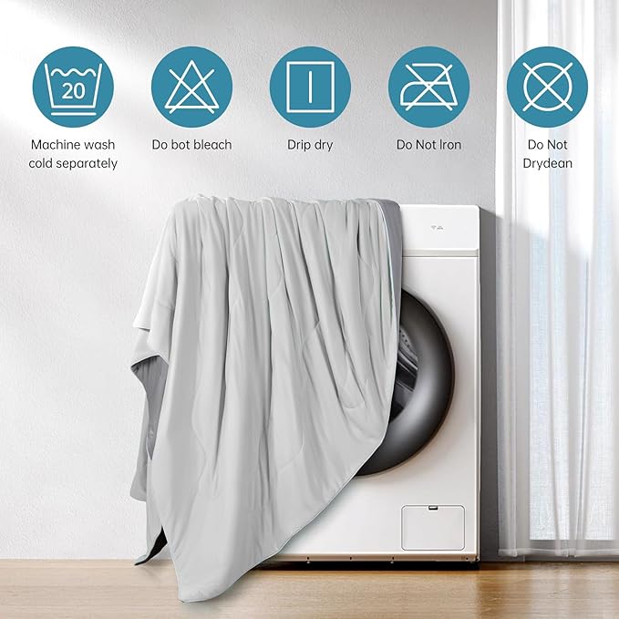EASELAND Cooling Comforter Queen, Cold Touch Fabric Absorbs Body Heat, - Image 6