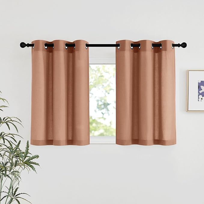 NICETOWN Linen 36 inch Curtains by NICETOWN