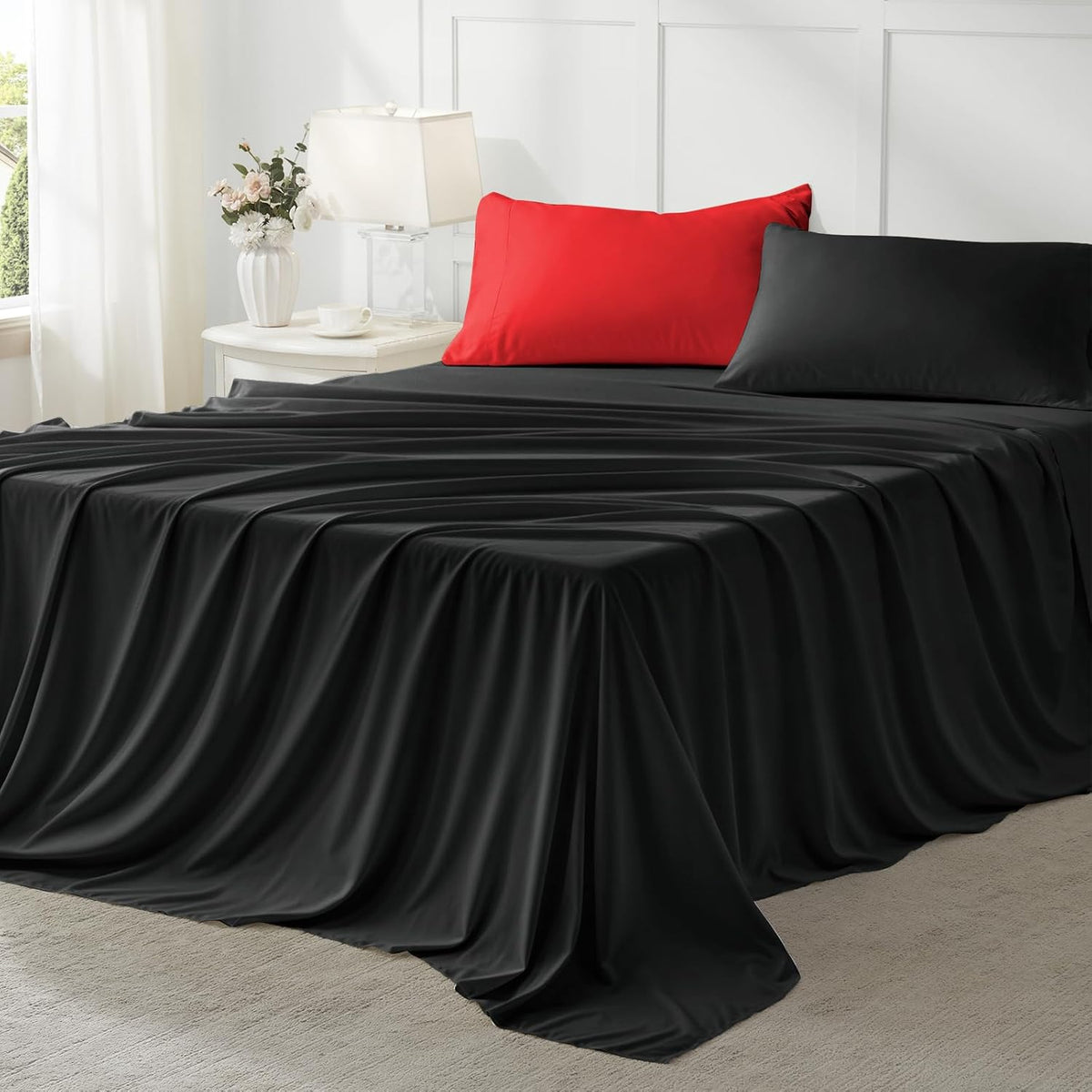 anluoer full size comforter sets 7 pieces, bed, package contents