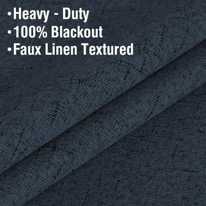 H.VERSAILTEX Linen Blackout Curtains 54 Inches Long 100% Absolutely Blackout - Image 4