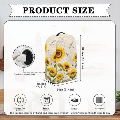 Blender Cover Stand Mixer Covers Dragonfly Sunflower Anti Fingerprint Dust - Image 5