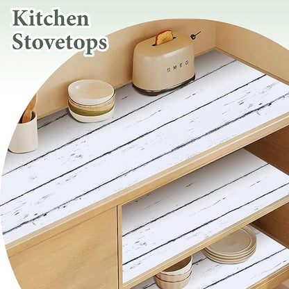 Shelf Liner for Kitchen Cabinets Non Adhesive Drawer Liner 17in x 20FT White - Image 3