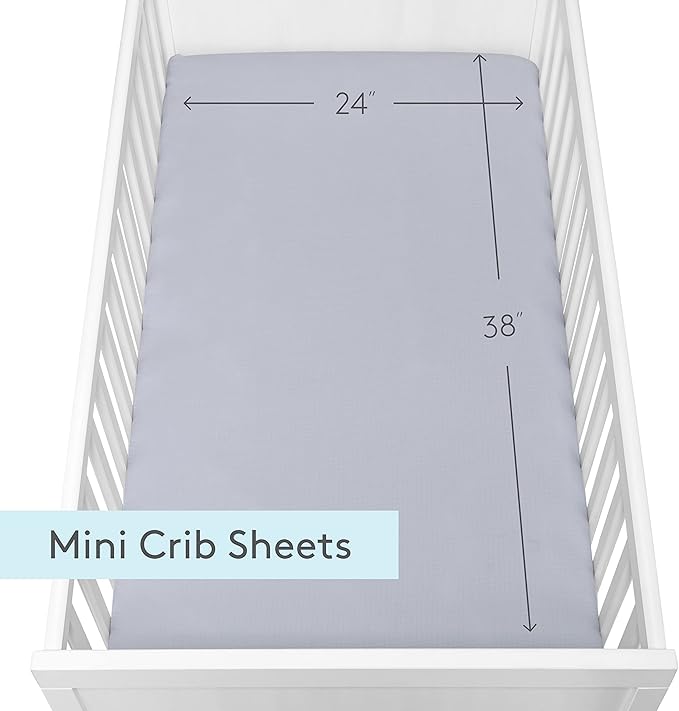 Newton Baby Fitted Mini Crib Sheets | Organic Muslin Cotton, Breathable & Soft - Image 5