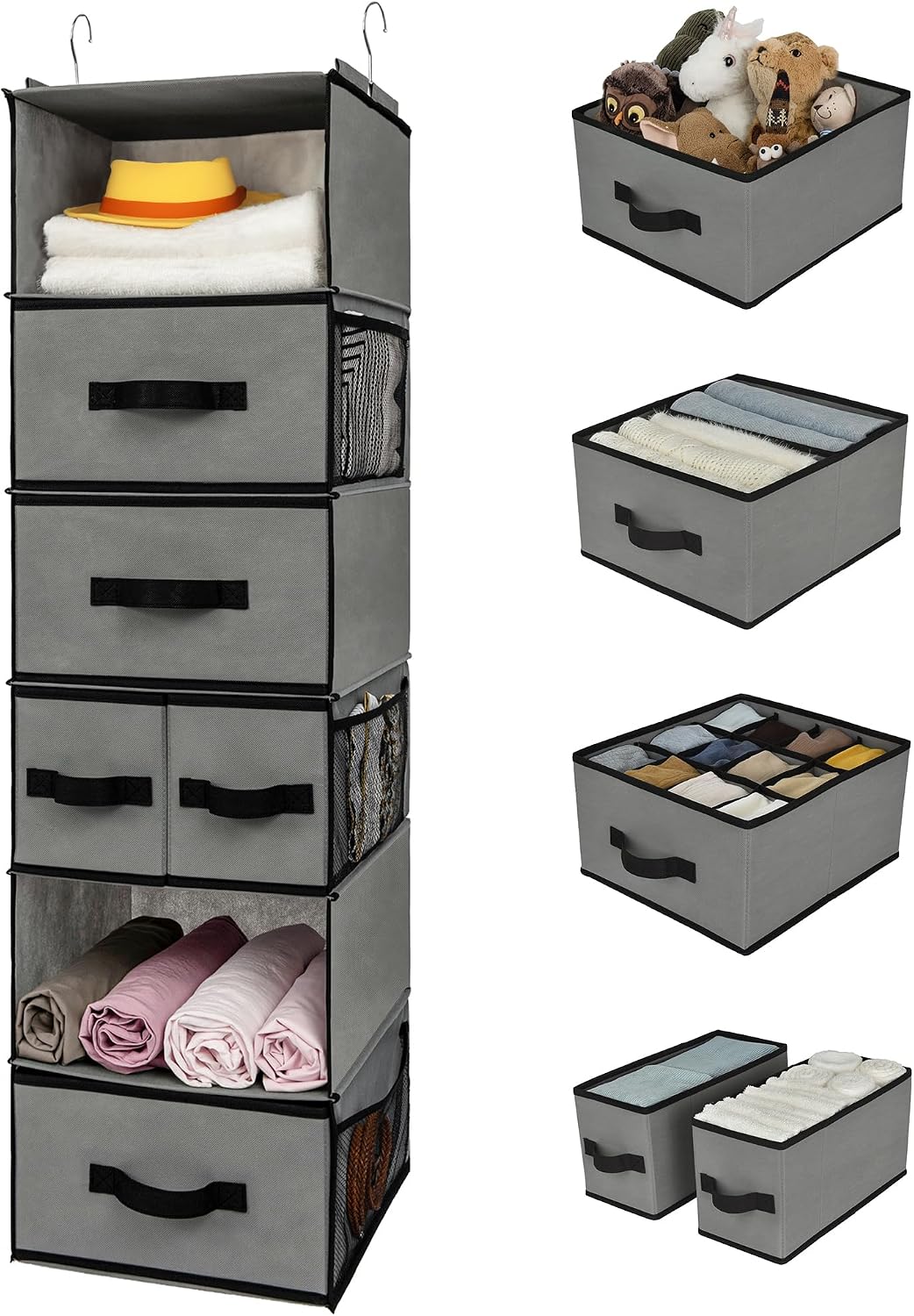 granny says hanging closet organizer, 5 drawers, 6, main product view