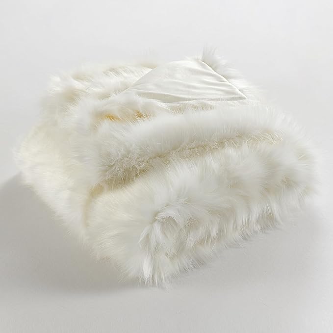 HORIMOTE HOME Luxury Plush Faux Fur Blanket, Long Pile White Throw Blanket - Image 6