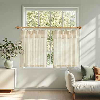 jinchan Linen Tier Curtains - Image 2