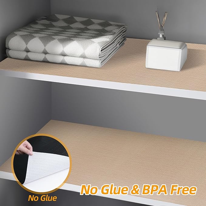 Shelf and Drawer Liner for Kitchen Cabinets Non-Adhesive, Strong Grip Non-Slip - Image 6