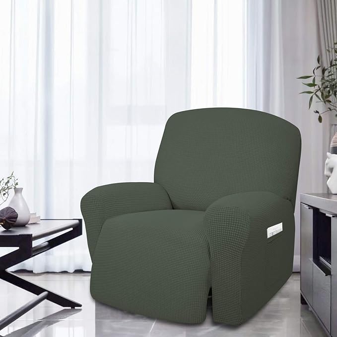 Easy-Going 4 Pieces Oversized Recliner Stretch Sofa Slipcover Sofa Cover - Image 2