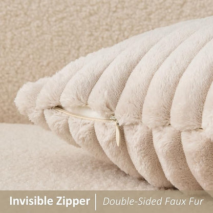 Kevin Textile Soft Plush 12x20 Inch Lumbar Pillow Cover 1 Pack, Luxury Fluffy - Image 4