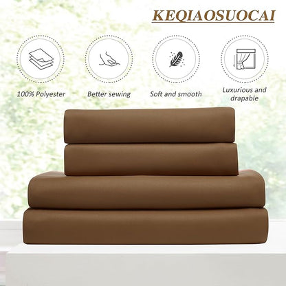 Cappuccino Brown Curtains 40x84 Inches Long 2 Panels Set, Pinch Pleated Thermal - Image 5