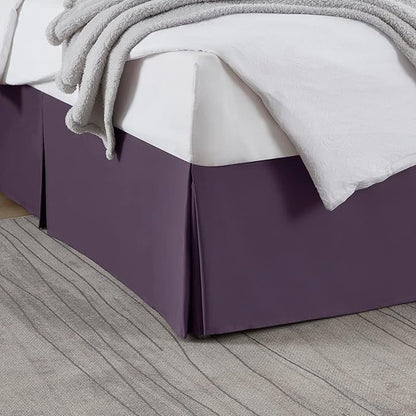 Nestl Dark Purple Twin Bed Skirt by Nestl
