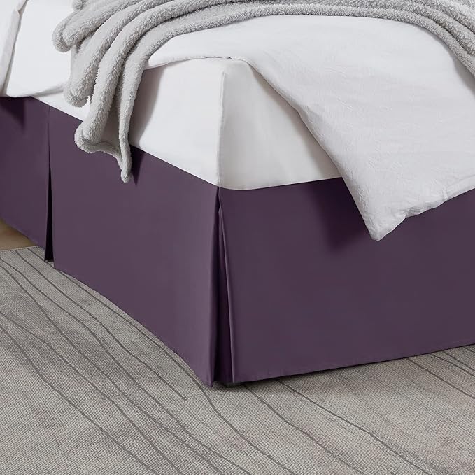 Nestl Dark Purple Full Bed Skirt by Nestl